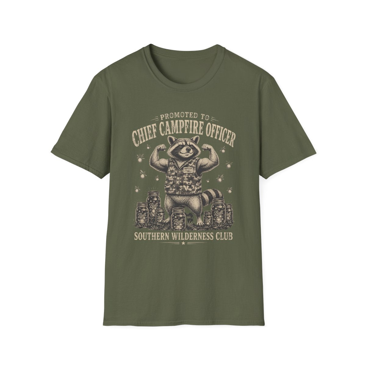 military green front mockup