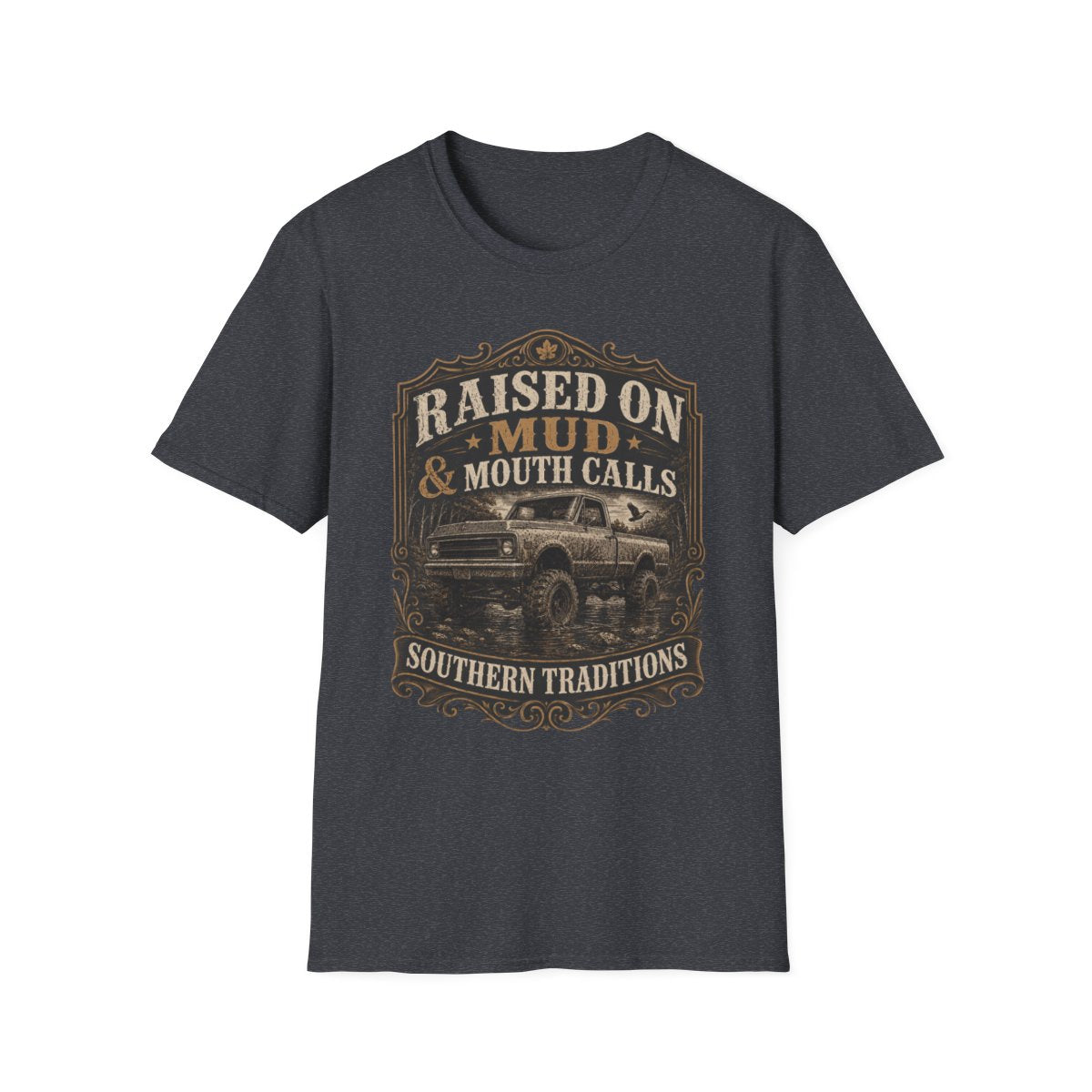 dark heather grey front mockup