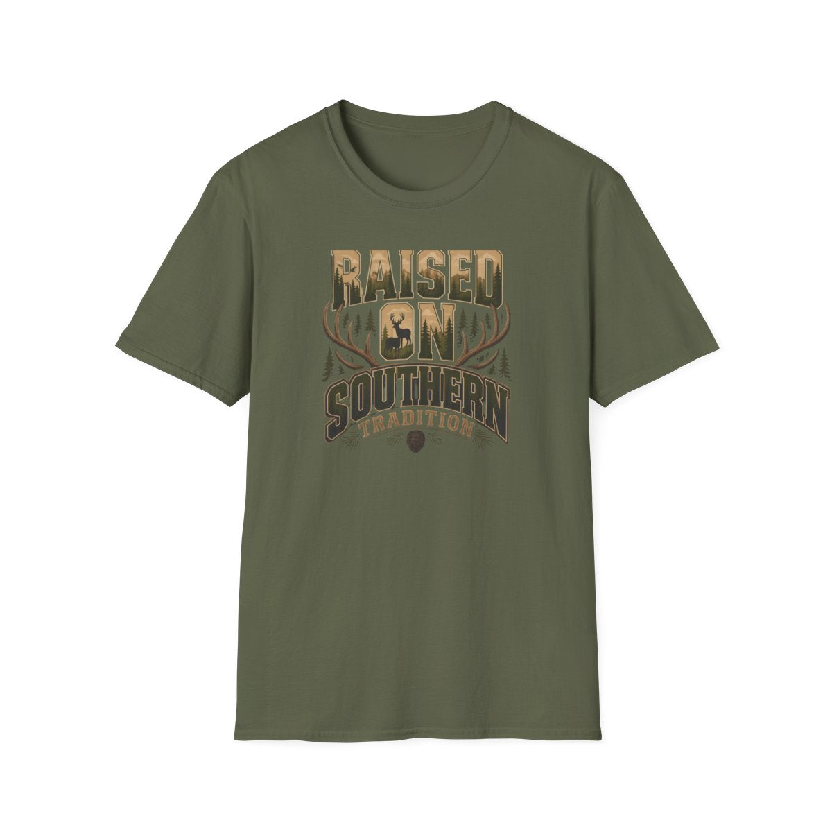 military green front mockup
