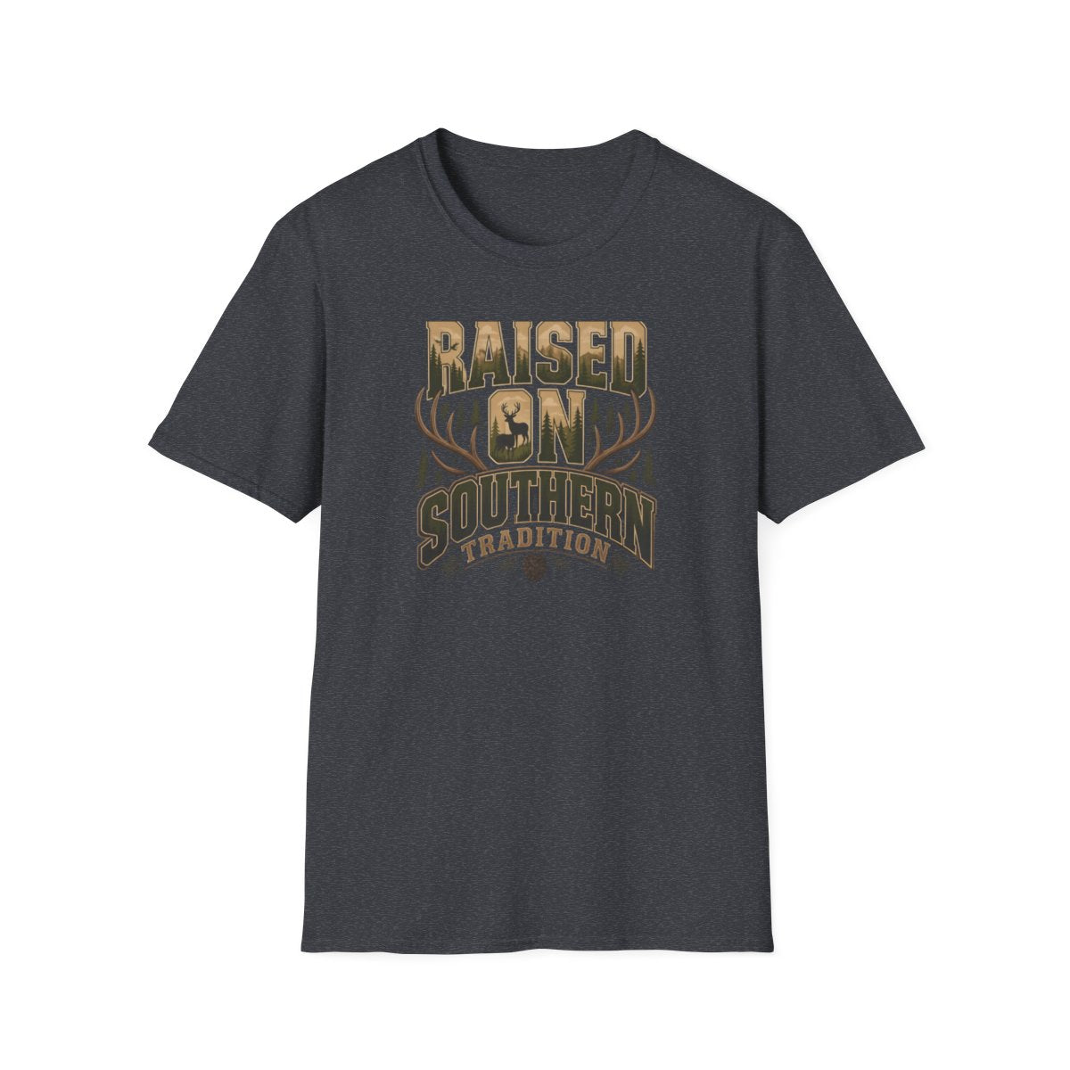 dark heather grey front mockup