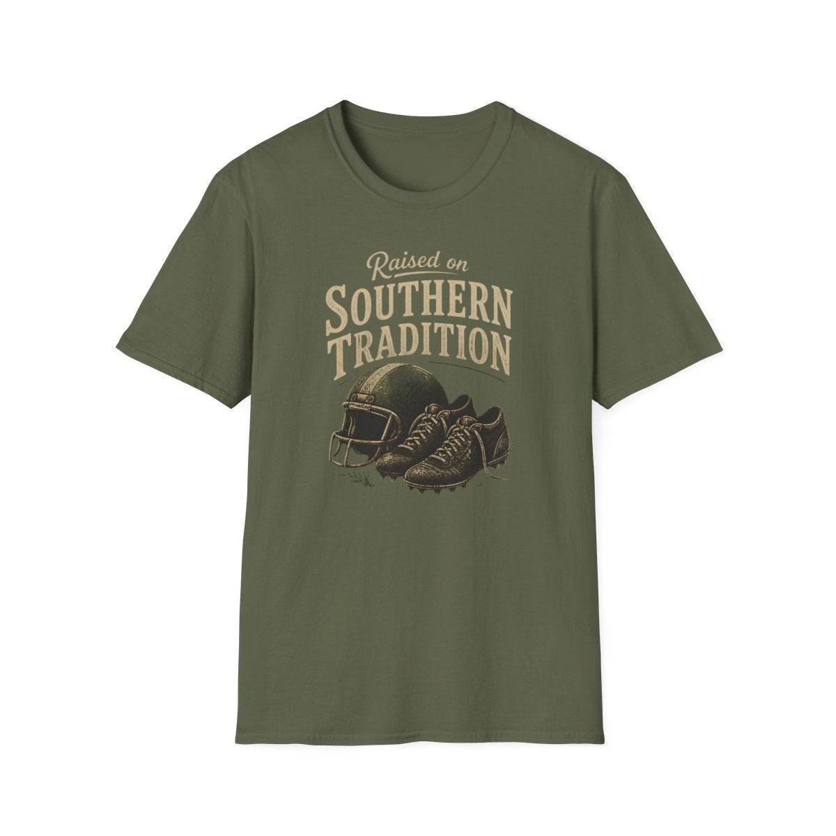 military green front mockup