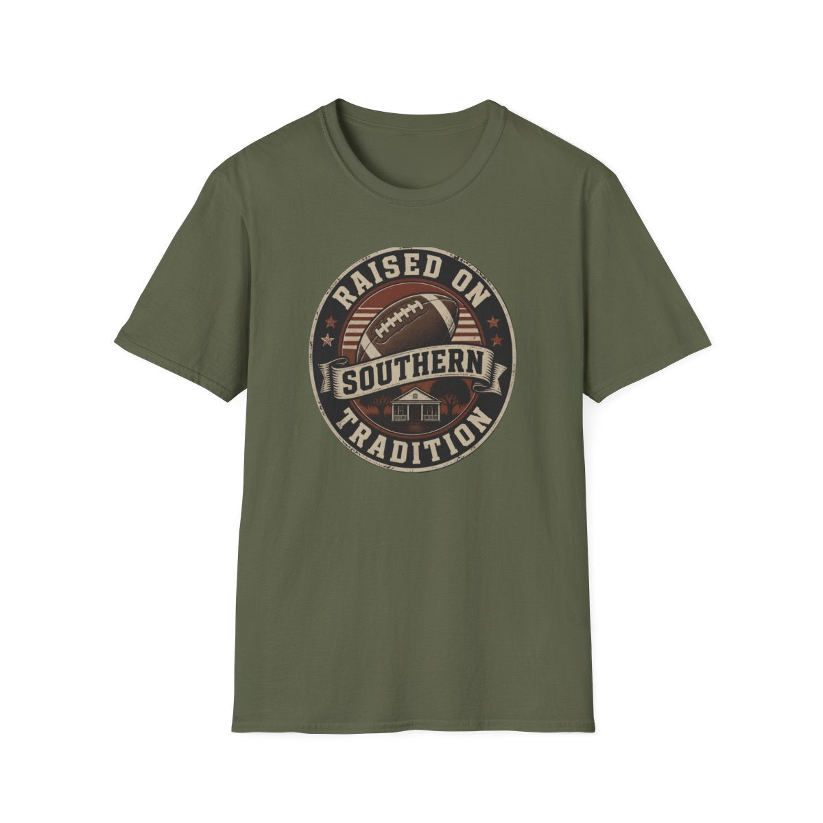 military green front mockup