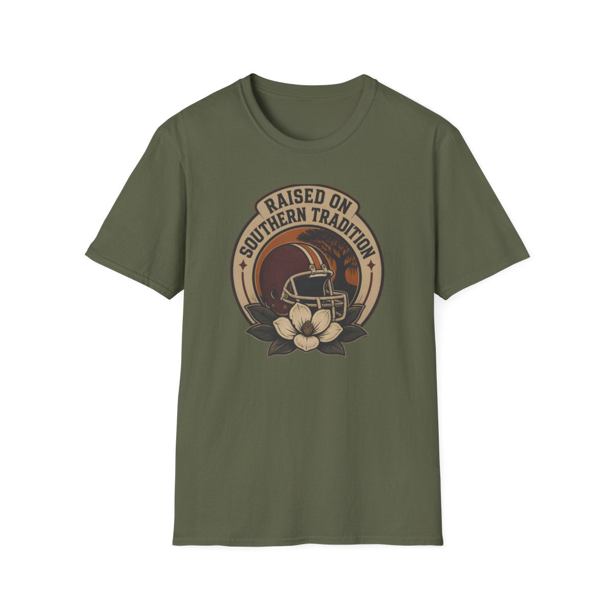 military green front mockup