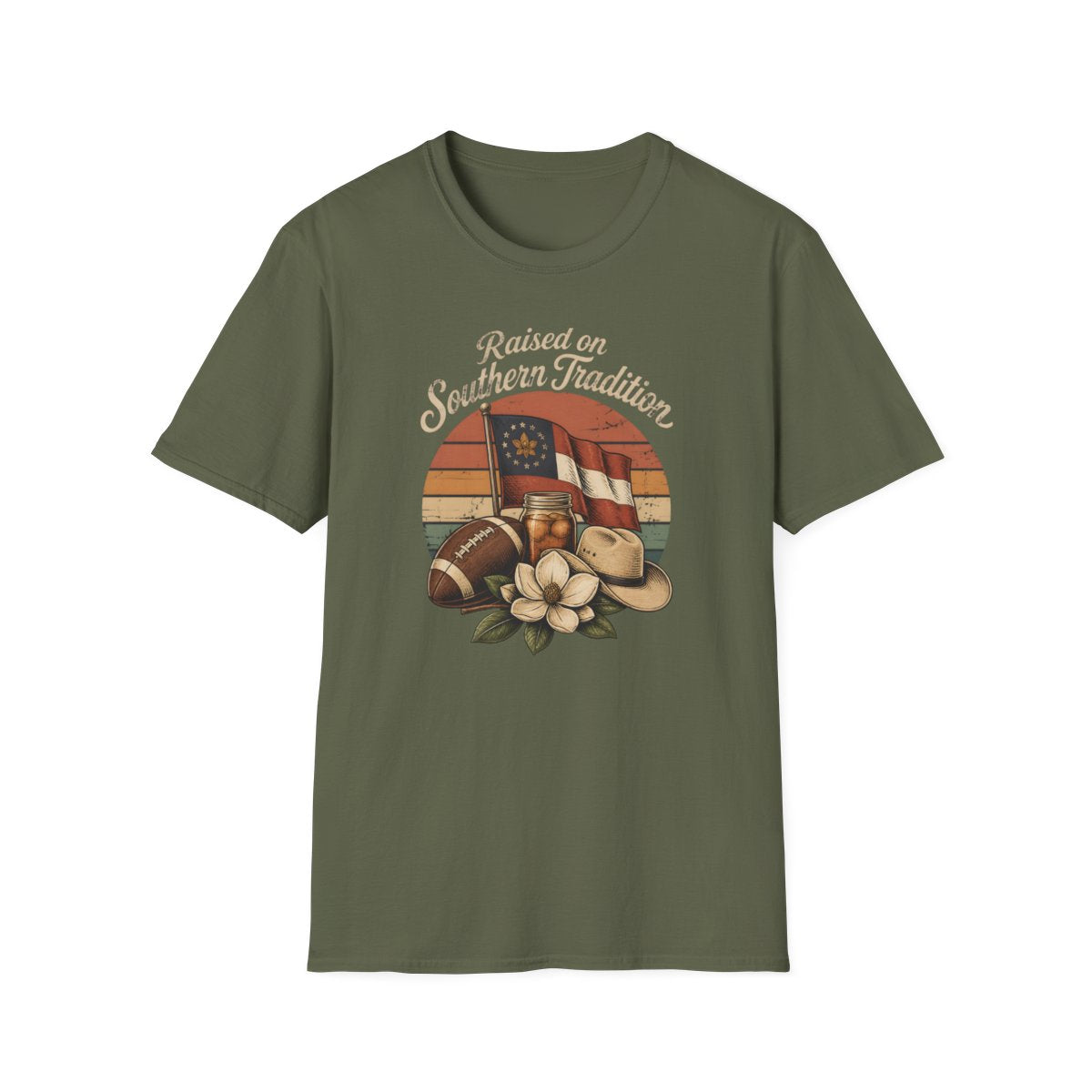 military green front mockup