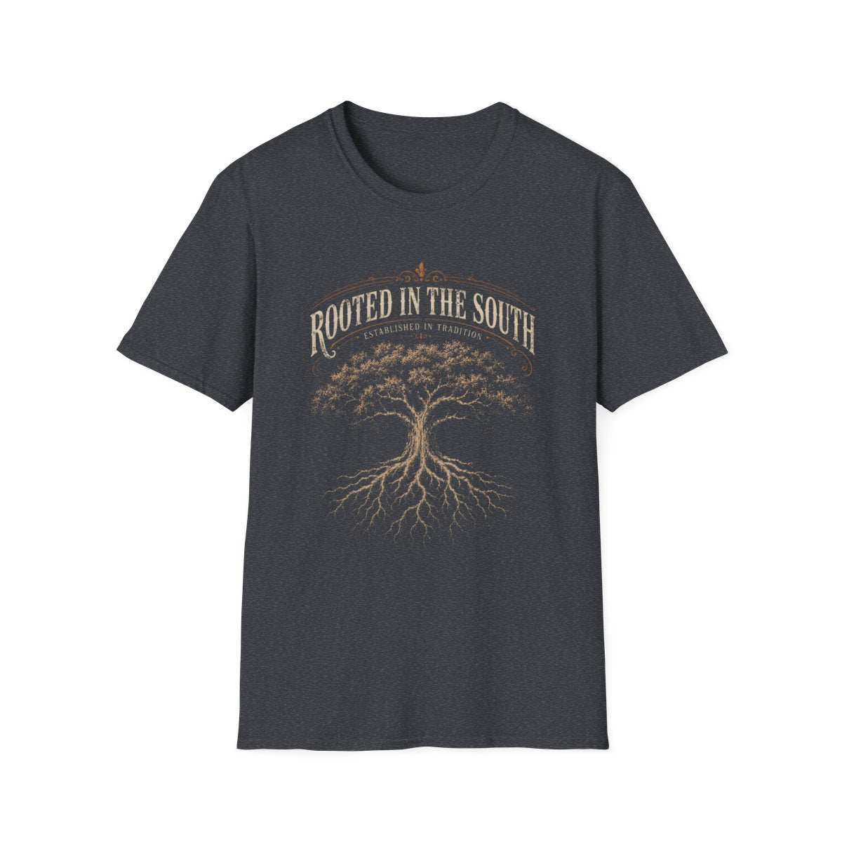 dark heather grey front mockup