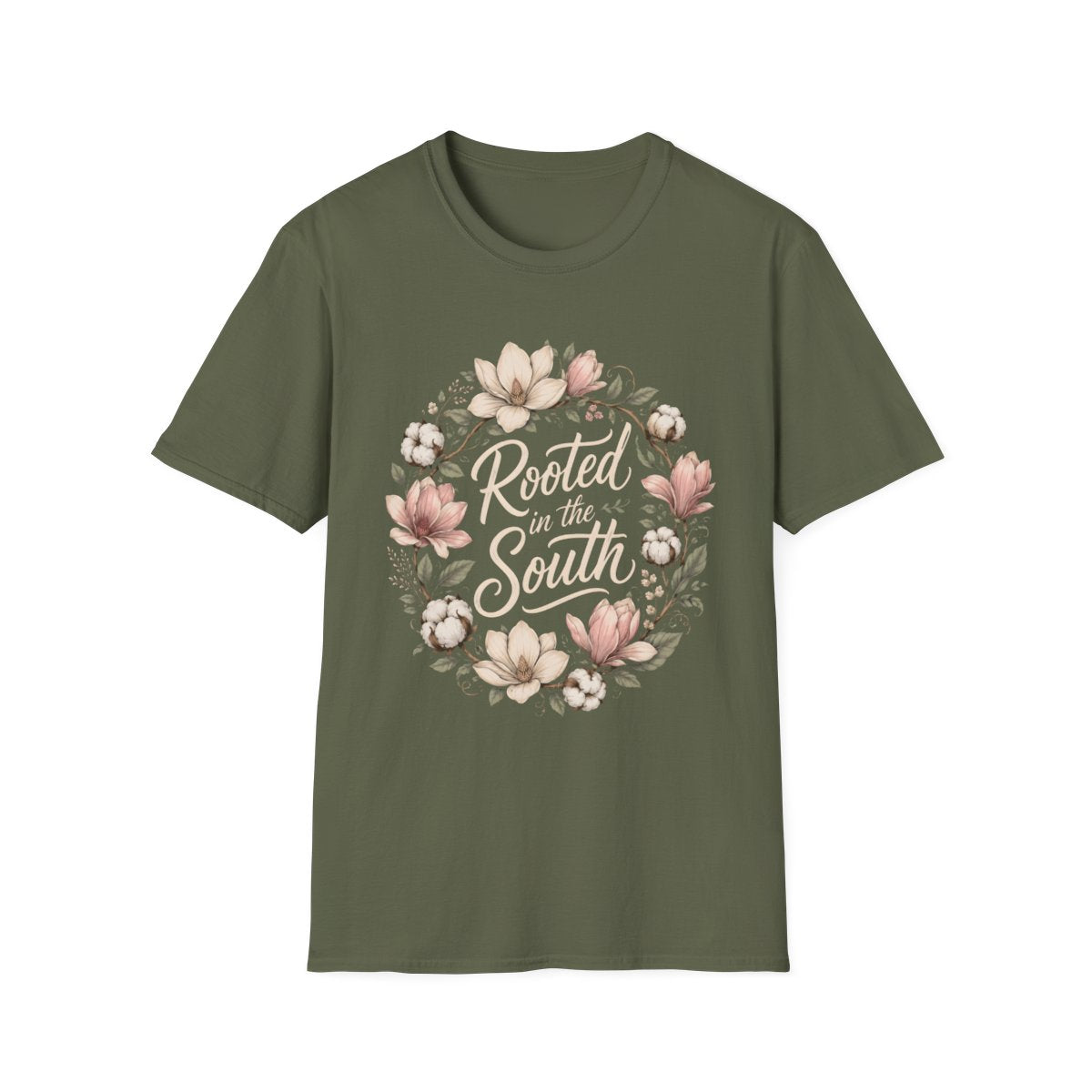 military green front mockup