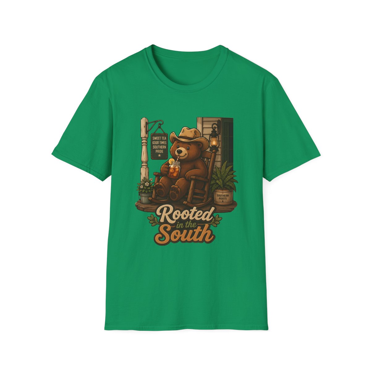 kelly green front mockup