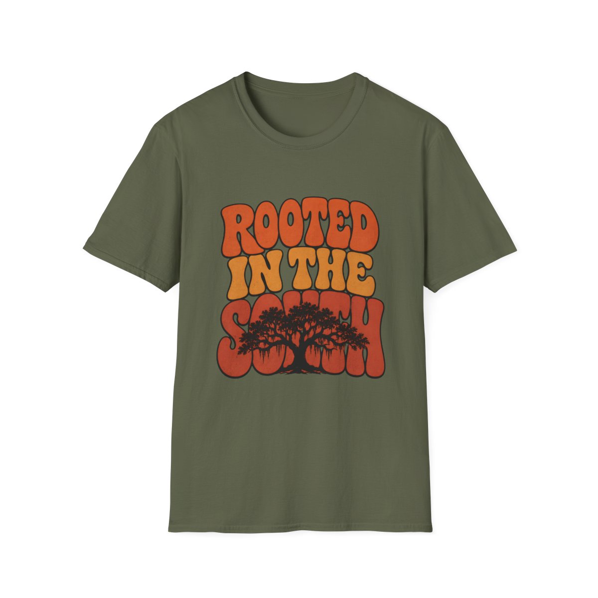 military green front mockup