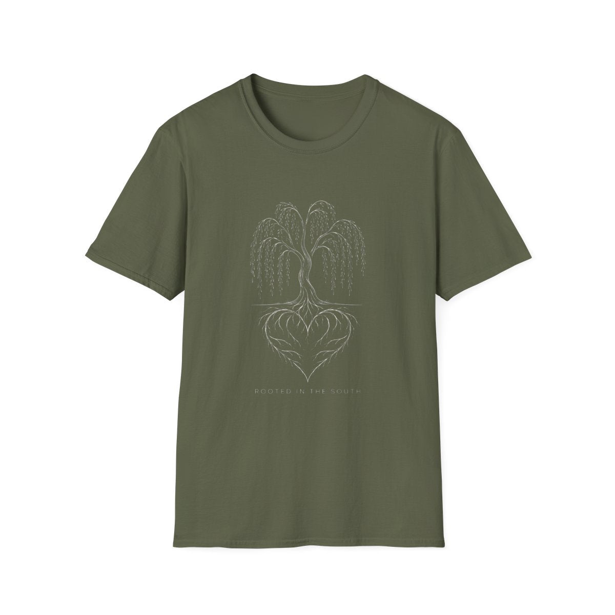 military green front mockup