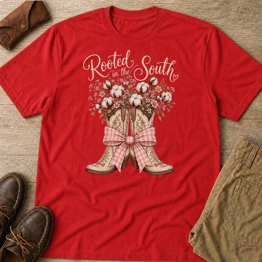 Red custom flatlay mockup