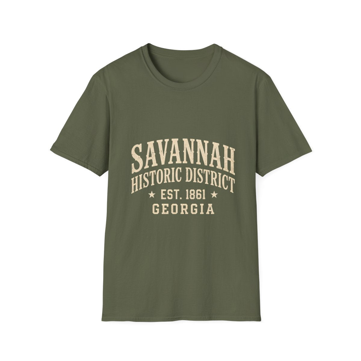 military green front mockup