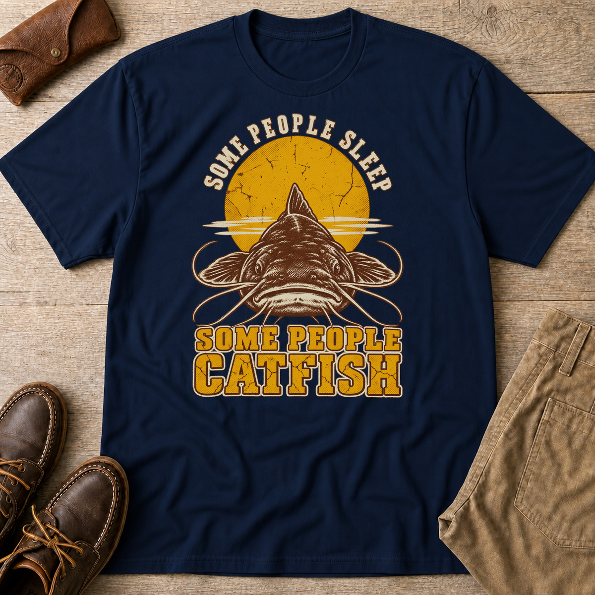 Navy custom flatlay mockup