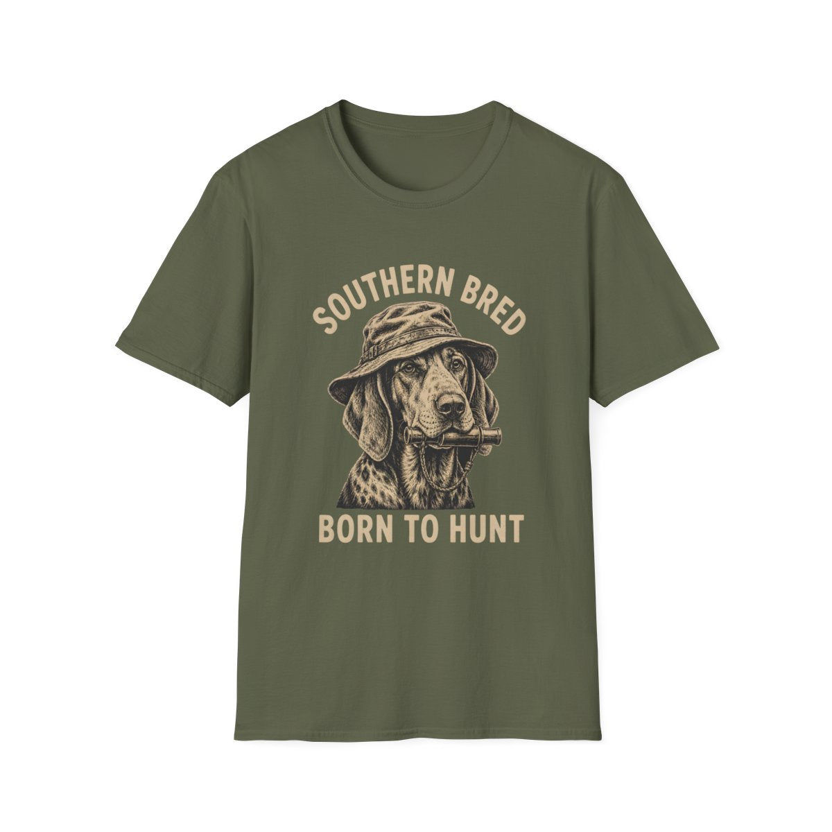 military green front mockup