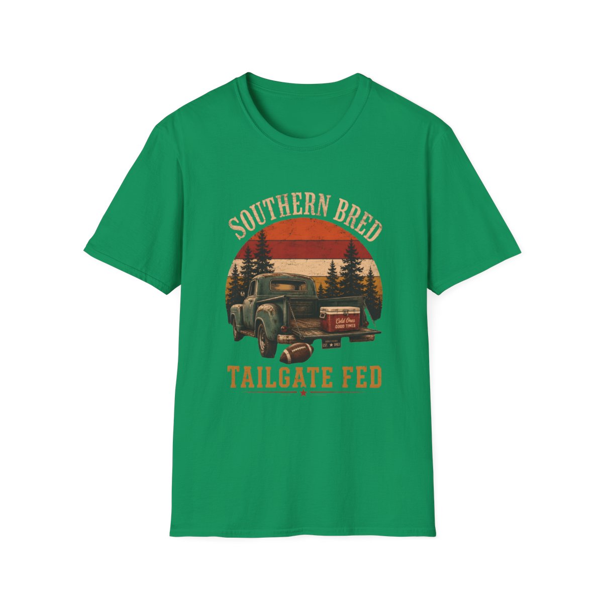 kelly green front mockup
