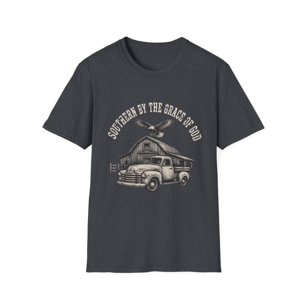 dark heather grey front mockup