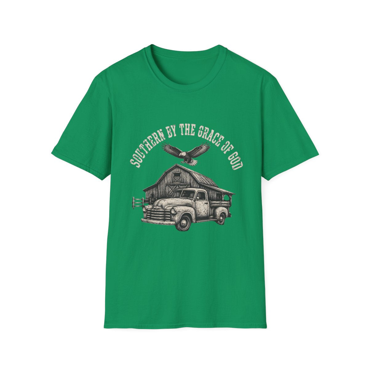 kelly green front mockup