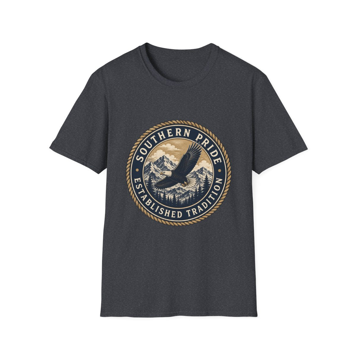 dark heather grey front mockup