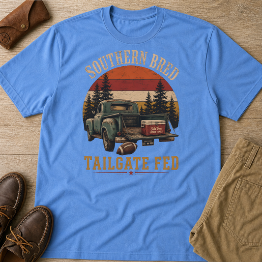 Southern Bred Tailgate Fed Vintage Truck T-Shirt - HomeGrown South Graphic Tee (View 1)