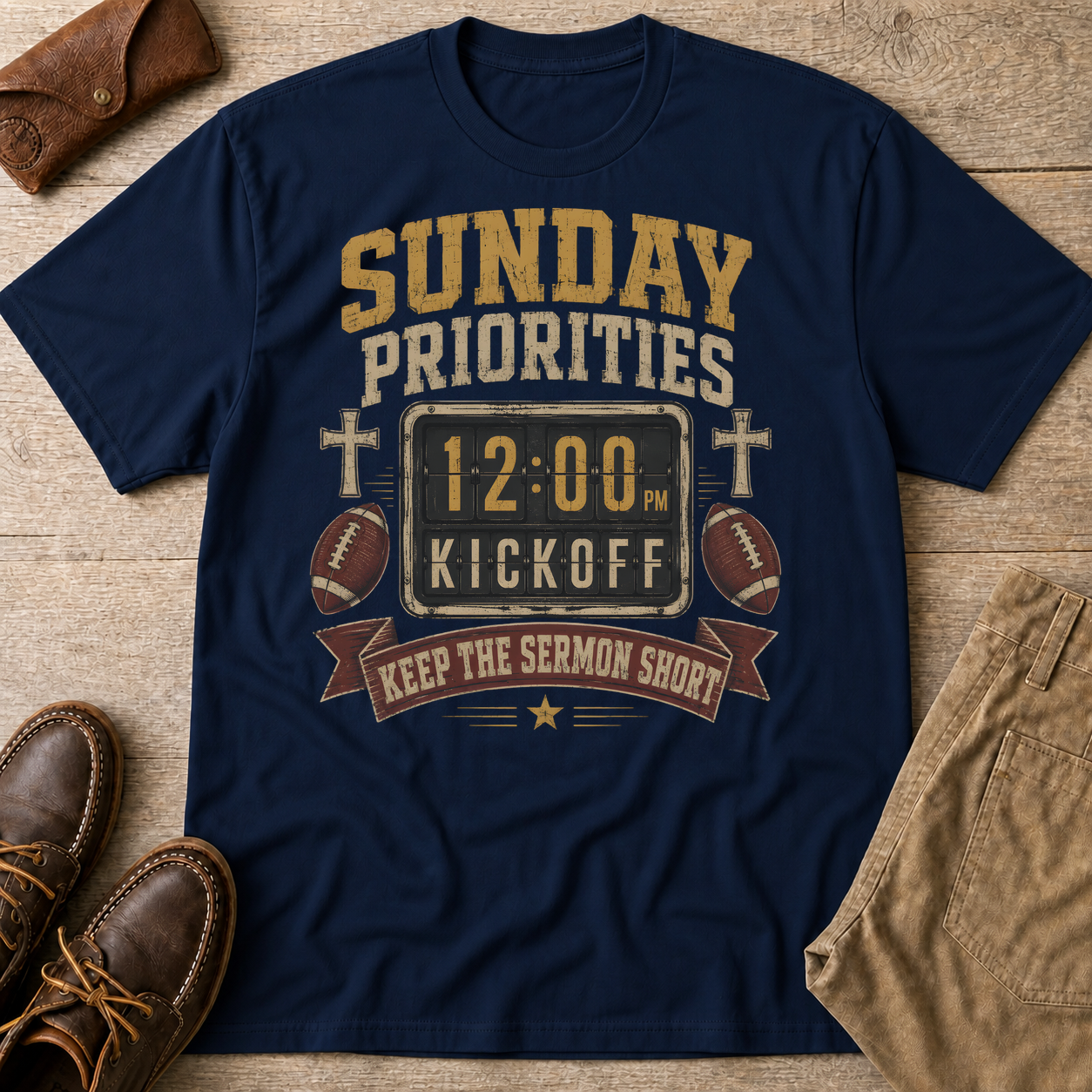 Navy custom flatlay mockup