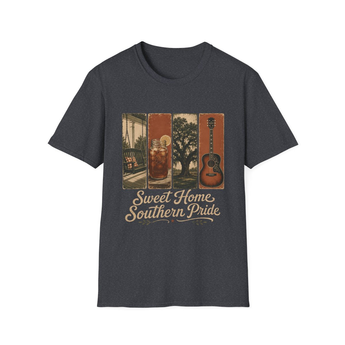 dark heather grey front mockup