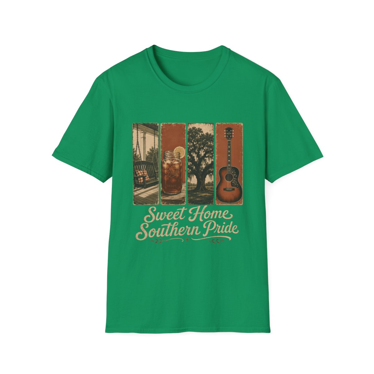 kelly green front mockup