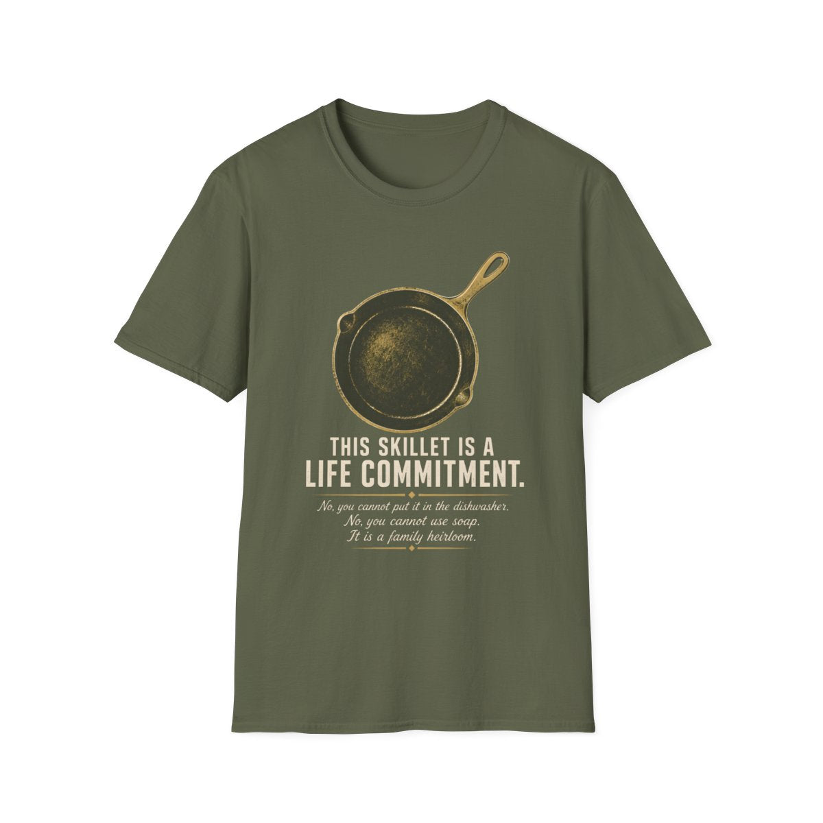 military green front mockup
