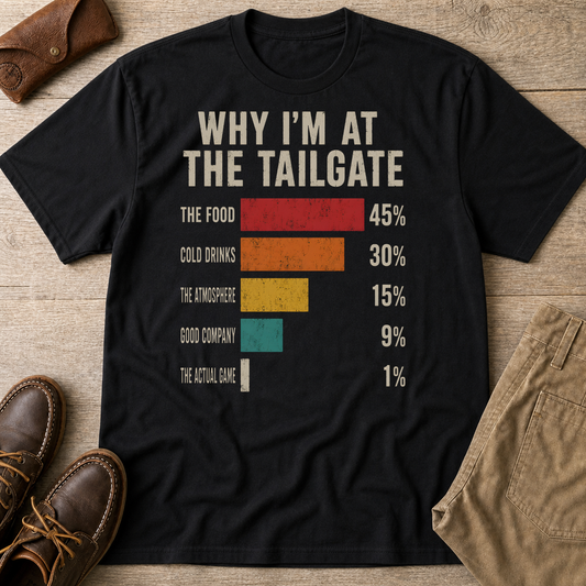 Why Im At The Tailgate Food Drinks Atmosphere T-Shirt - HomeGrown South Graphic Tee (View 2)
